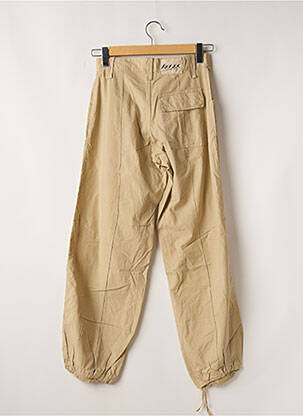 Pantalon droit tissage popeline taille normale beige SCHOOL RAG femme