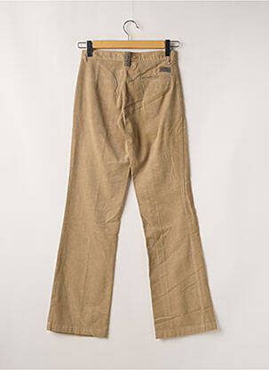 Pantalon droit fermeture zippée sous rabat boutonné taille normale beige FREEMAN T.PORTER femme
