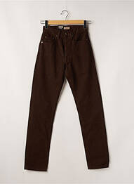 Jeans coupe slim tissage brut taille normale marron TEDDY SMITH femme