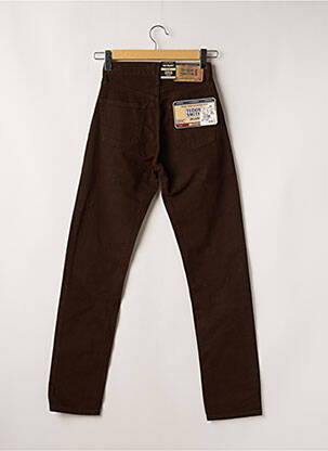 Jeans coupe slim tissage brut taille normale marron TEDDY SMITH femme