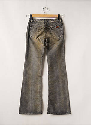 Pantalon droit fermeture zippée sous rabat boutonné gris TEDDY SMITH femme