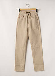 Jeans coupe slim tissage brut taille normale beige TEDDY SMITH femme