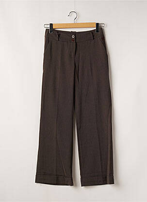 Pantalon chino fermeture zippée sous rabat boutonné taille normale marron PAKO LITTO femme