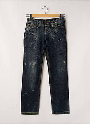 Jeans coupe slim tissage brut taille normale bleu TEDDY SMITH femme