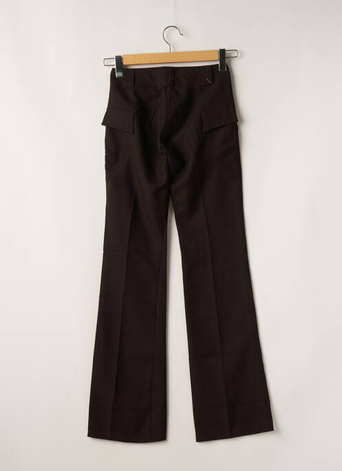 Pantalon flare taille à pinces marron TIM BARGEOT femme