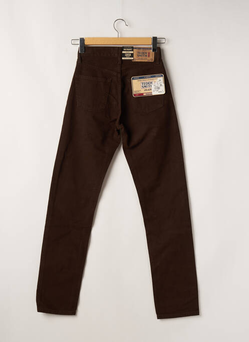 Jeans coupe slim marron TEDDY SMITH pour femme