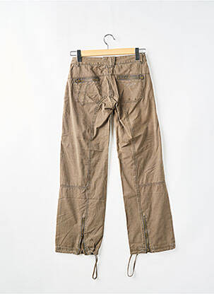 Pantalon cargo coupe droite taille normale marron TWO ANGLE femme