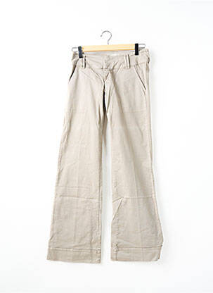 Pantalon droit fermeture zippée sous rabat boutonné taille normale gris BE YOU K femme