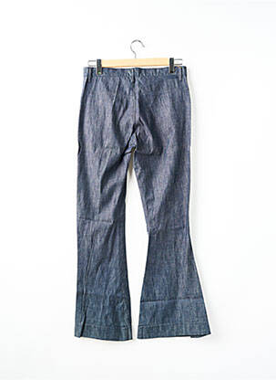 Pantalon droit fermeture zippée sous rabat boutonné taille normale bleu BE YOU K femme