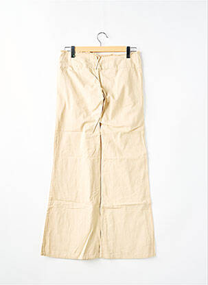 Pantalon droit fermeture zippée sous rabat boutonné taille normale beige CIMARRON femme