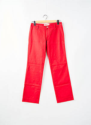 Pantalon droit fermeture zippée sous rabat boutonné taille normale rouge DICKIES femme