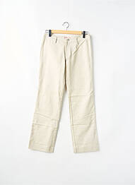 Pantalon droit fermeture zippée sous rabat boutonné taille normale beige DICKIES femme