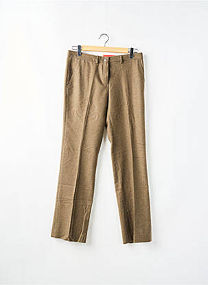 Pantalon chino fermeture zippée sous rabat boutonné taille normale vert EPURE femme