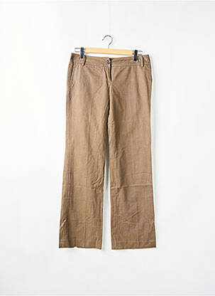 Pantalon chino fermeture zippée sous rabat boutonné taille normale marron ESPRIT femme