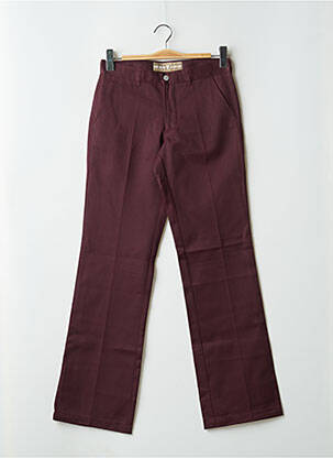 Pantalon droit taille à pinces taille normale rouge FREEMAN T.PORTER femme