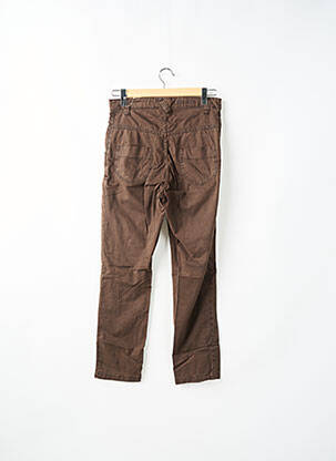 Pantalon droit coupe carotte taille haute marron KILL DEAL femme