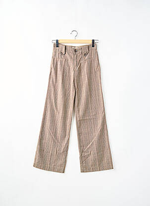 Pantalon flare taille normale taille normale marron KULTE femme