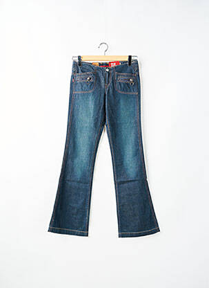 Jeans bootcut stretch taille basse bleu LOIS femme