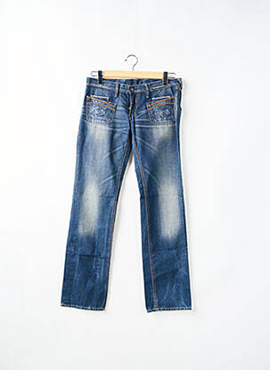 Jeans coupe droite stretch taille basse bleu LE TEMPS DES CERISES femme