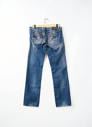 Jeans coupe droite stretch taille basse bleu LE TEMPS DES CERISES femme