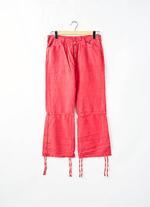 Pantalon 7/8 fermeture zippée sous rabat boutonné taille normale rouge LA BRIGADA INTERNACIONAL femme