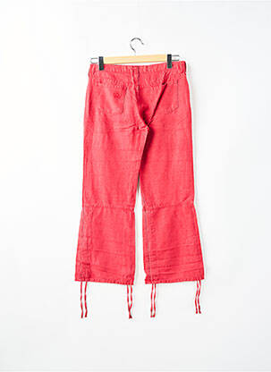 Pantalon 7/8 fermeture zippée sous rabat boutonné taille normale rouge LA BRIGADA INTERNACIONAL femme