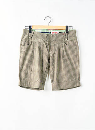 Bermuda taille basse taille basse vert ONLY femme