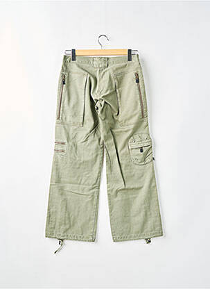 Pantalon cargo tissage popeline taille basse vert RWD femme