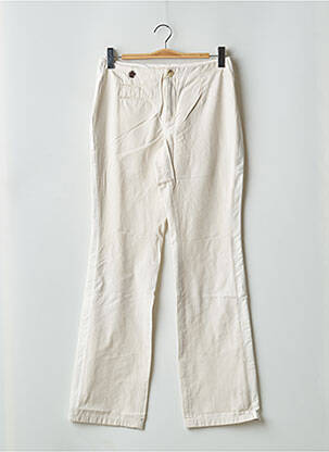 Pantalon droit tissage popeline taille normale beige SCHOOL RAG femme