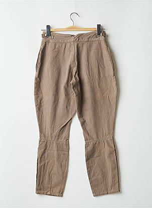 Pantalon 7/8 tissage popeline taille normale marron SCHOOL RAG femme