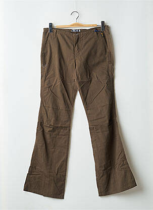 Pantalon flare taille basse taille basse vert TEDDY SMITH femme