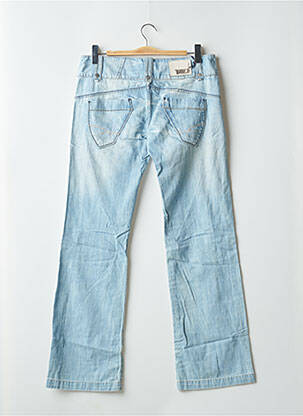 Jeans coupe droite effet usé délavé taille basse bleu TAKE TWO femme