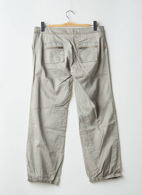 Pantalon 7/8 tissage popeline taille basse vert SESSUN femme