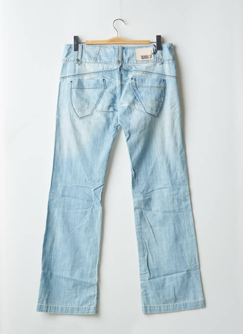 Jeans coupe droite effet usé délavé taille basse bleu TAKE TWO femme