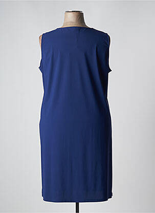 Robe mi-longue imprimé fantaisie sans manche bleu PAUSE CAFE femme
