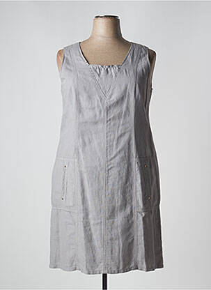 Robe mi-longue sans manche sans manche gris PAUSE CAFE femme
