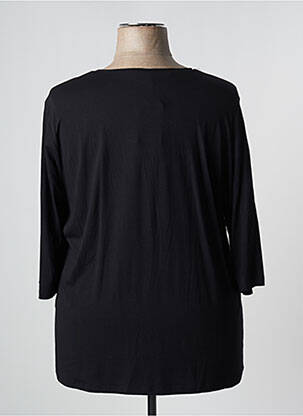 T-shirt manches 3/4 manches 3/4 noir LEBEK femme