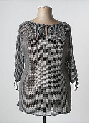 Tunique manches longues légère et transparente noir KARTING femme