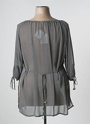 Tunique manches longues légère et transparente noir KARTING femme