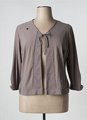 Veste casual coupe cintrée gris GD femme