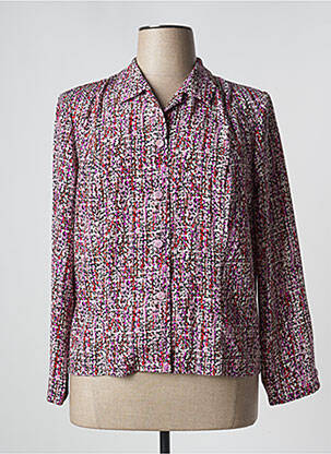 Chemisier coupe cintrée manches longues violet GUY DUBOUIS femme