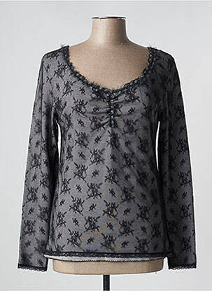 Top stretch manches longues noir ARTIMAGLIA femme
