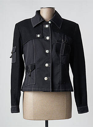 Veste casual poches noir PAUSE CAFE femme
