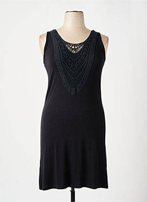 Robe mi-longue sans manche sans manche noir VANIA femme