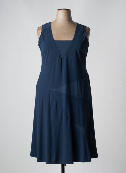 Robe mi-longue bleu PAUSE CAFE pour femme