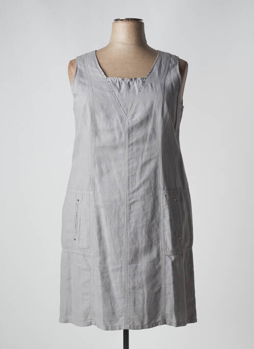 Robe mi-longue gris PAUSE CAFE pour femme