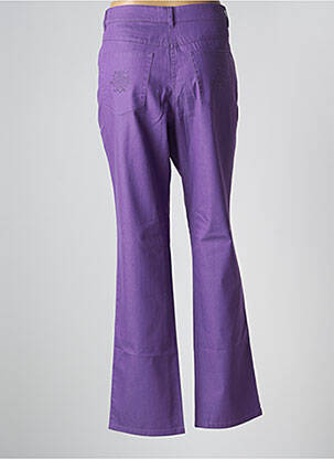 Jeans coupe droite stretch taille normale violet LEBEK femme