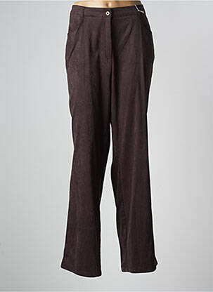 Pantalon droit stretch taille normale marron DUO femme