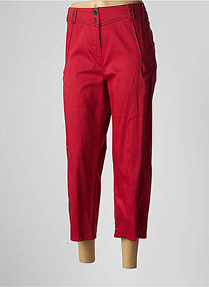 Pantacourt coupe droite taille normale rouge PAUSE CAFE femme