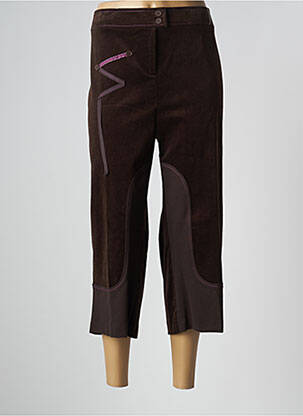Pantacourt coupe droite taille normale marron JEAN DELFIN femme